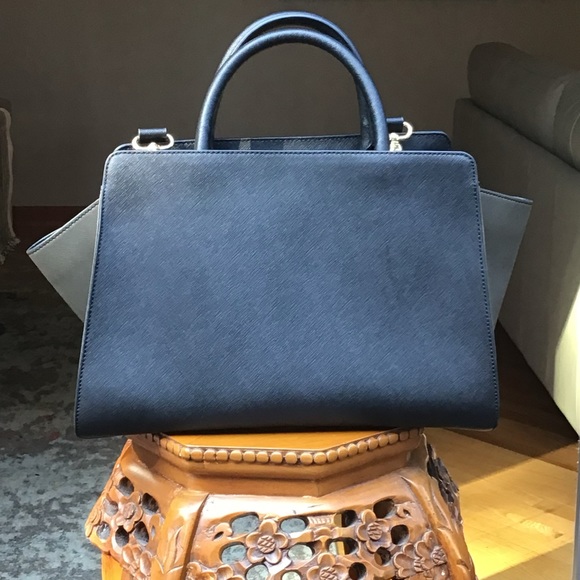 ZAC Zac Posen Black and Olive Two-toned Bag - Picture 3 of 16